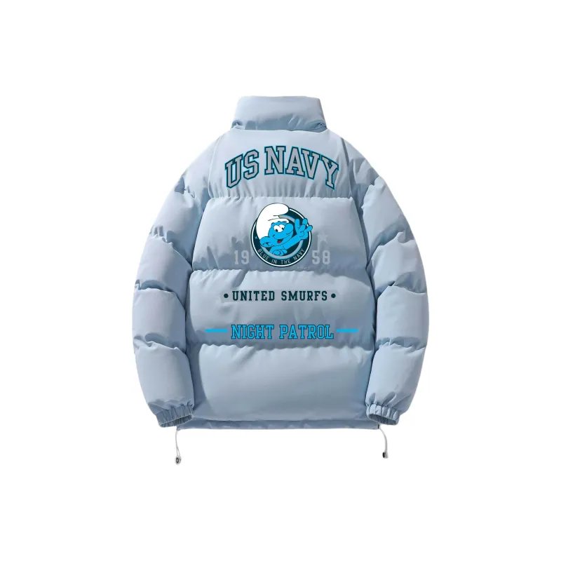 The Smurfs Puffer Jacket Unisex Black-10