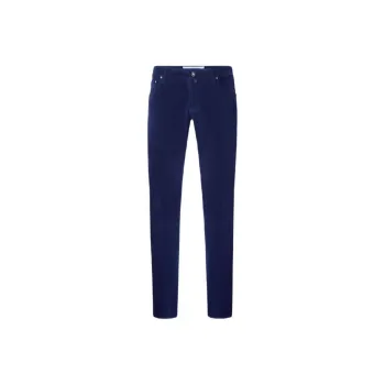 JACOB COHEN Nick Blue Velvet Pants Casual Pants Men's Blue