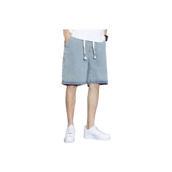 Tonlion Denim Shorts Men's Vintage Blue