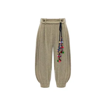 VALLEYOUTH Ankle Length Pants Unisex Gray Green