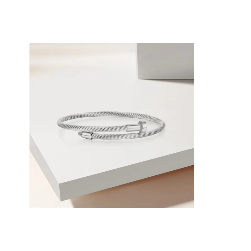 LuluCanaan Titanium Steel Bangles Unisex-1