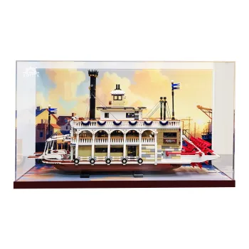 LIGHT YOUR BRICKS Compatibility IDEAS Collection 21356 Canal Steamboat Display Case Model Accessories