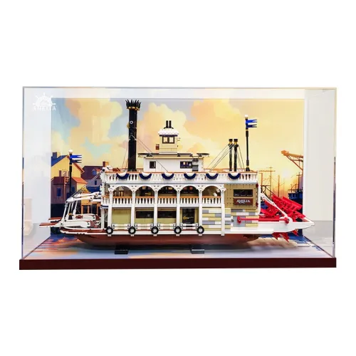LIGHT YOUR BRICKS Compatibility IDEAS Collection 21356 Canal Steamboat Display Case Model Accessories