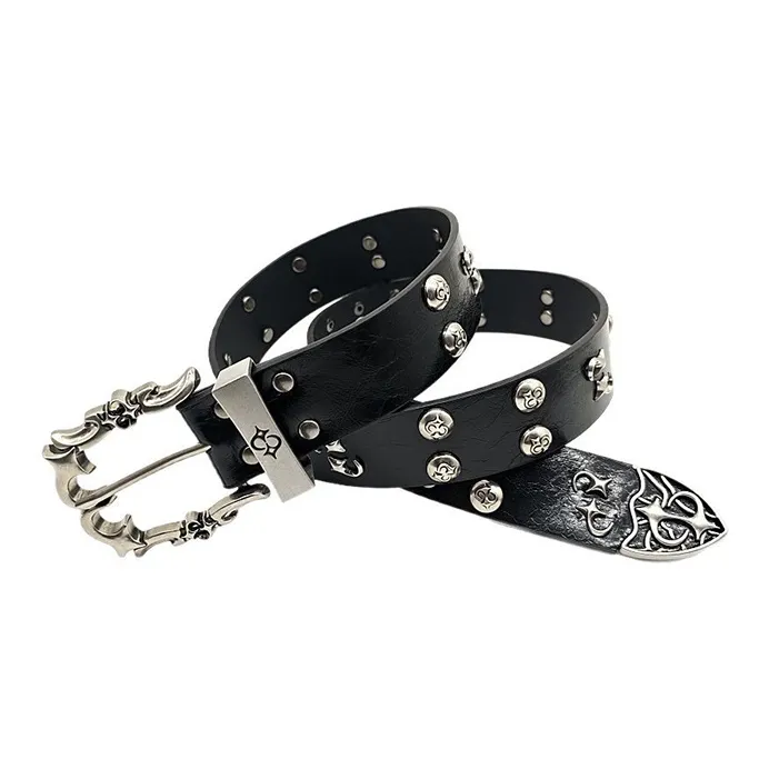 Lanza Cow Split Leather Belts Unisex Width 3.7CM-0