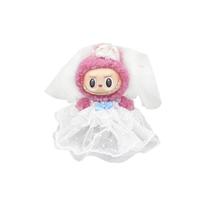 [Modified Doll] POP MART Labubu THE MONSTERS Heartbeat Macaron Collection Dream Wedding, Cute Hang Tag Box 17cm-5