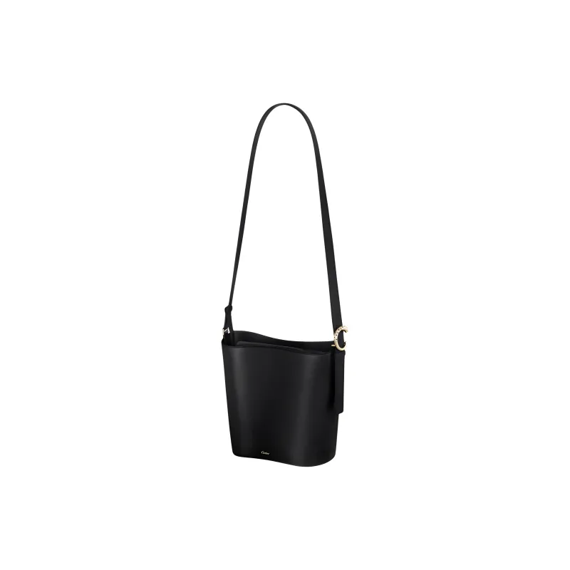 CARTIER PANTHÈRE Calfskin Shoulder Bag Small Size Women's Black-1