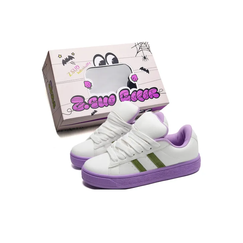 Z.SUO Skateboard Shoes Unisex Low Top White-10