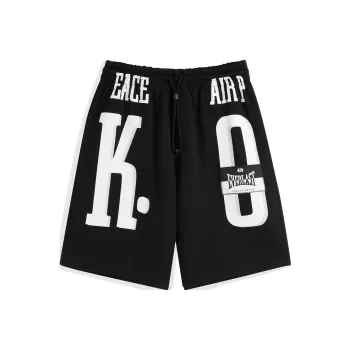 Everlast X PEACEBIRD MEN EVERLAST Casual Shorts Unisex Black