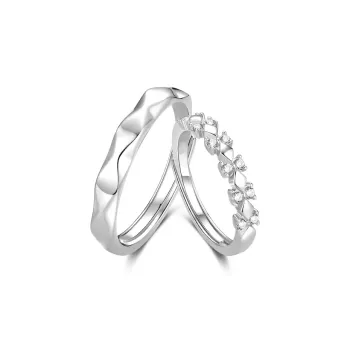 Treasure Flaws S999 Fine Silver Rings Unisex Silver