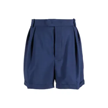 BALLY Pleated Mohair wool Blend Shorts