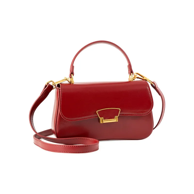 Vigno Synthetic Leather Handbag, One Shoulder, Crossbody Bag Regular Women's Red-56