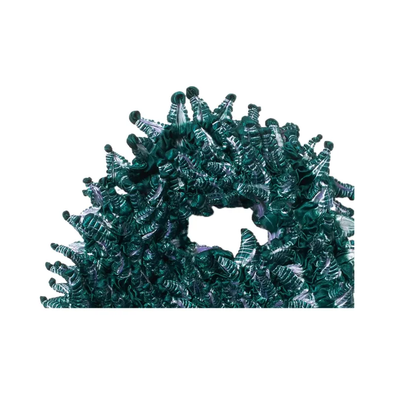 BUNZABURO Polyester Sea Urchin Bag Durian Bag Handbag Regular Unisex Green White Tie Dye-3