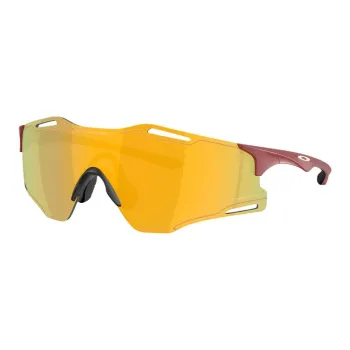 Oakley Plastic Irregular Shape Sunglasses Unisex Red