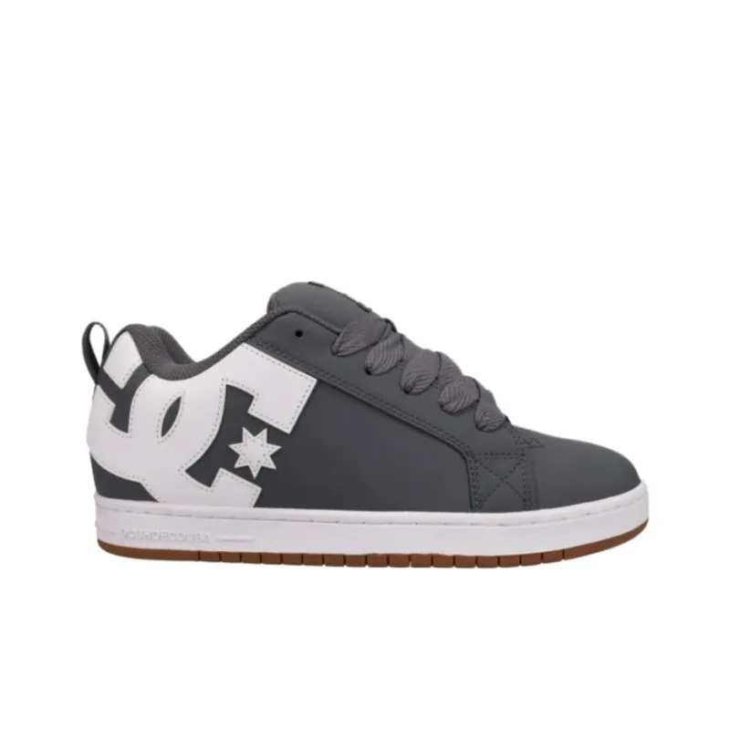 DC Shoes Court Graffik Breathable Low Top Skateboard Shoes Men's Gray-1