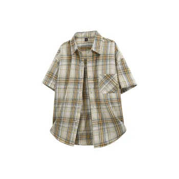 Supremo Cat Shirt Unisex Yellow Plaid