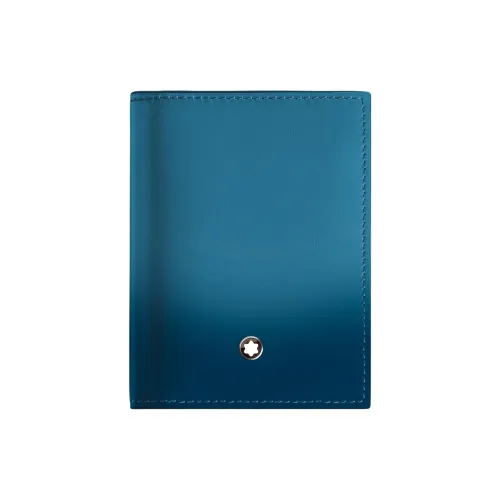 MONTBLANC Meisterstuck Full Grain Cow Leather Card Holder Men's Haze Blue