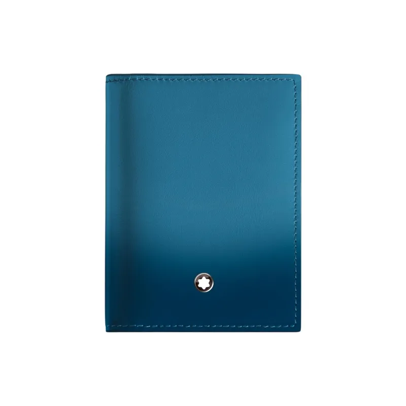 MONTBLANC Meisterstuck Full Grain Cow Leather Card Holder Men's Haze Blue-0