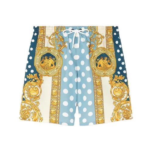 VERSACE SEASHELL BAROQUE SS23 Swimming Shorts Men's Blue