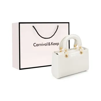 Carnival Keep Cow Leather Lady Dior Bag, Handbag, Crossbody Bag, Shoulder Bag Regular Women's Black/White