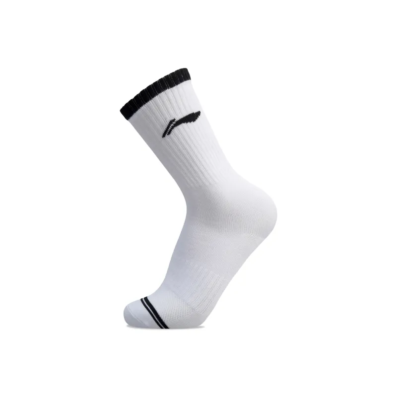LiNing Fitness Series Running Socks Unisex 6 Pack White-1