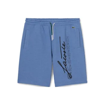 LACOSTE Printed Cotton '' Track Shorts