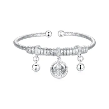 SHENGYALUO 999 Fine Silver Bangles Women's