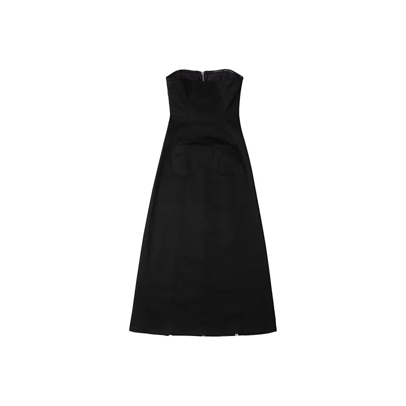 YJ1NGZYZJ Sleeveless Dress Women's Black-1