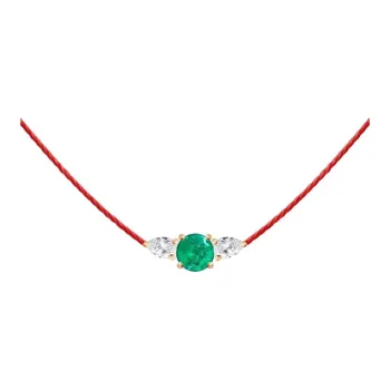 Redline Rose Gold With Diamond Necklaces Unisex Green