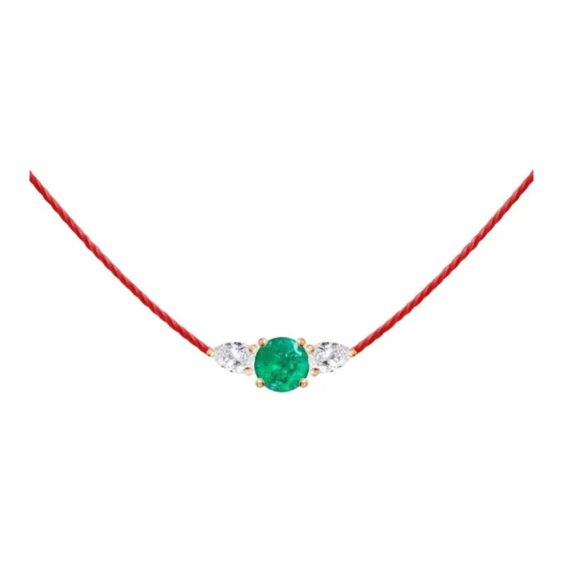 Redline Rose Gold With Diamond Necklaces Unisex Green-0
