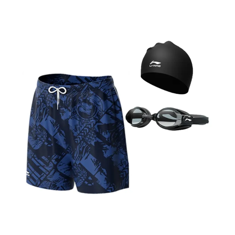 LiNing Sports Trend Series Swimming Shorts Men's Blue-8