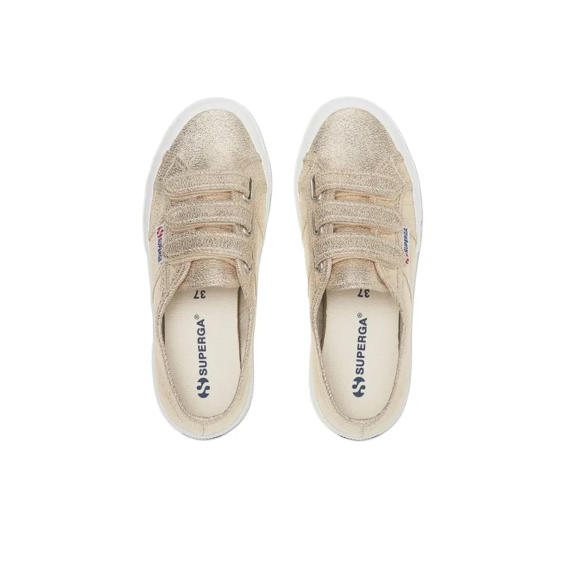 SUPERGA STRAPS YELLOW GOLD Low Top Tennis Shoes Women's Gold-3