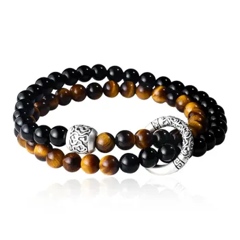 FOREVER MELODY Obsidian Bracelets Men's