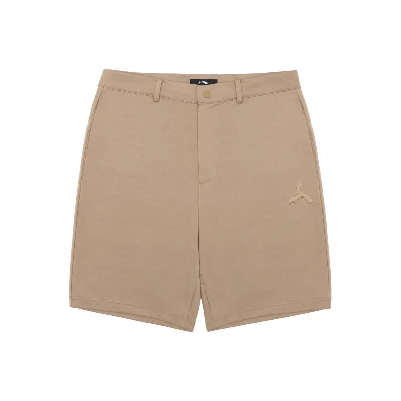 LI NING 1990 Commuter Series Casual Shorts Men's Camel Khaki-0