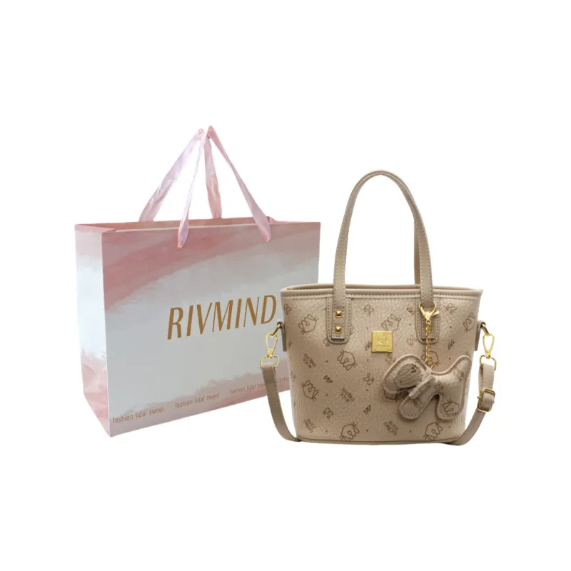 RIVMIND PU One Shoulder Handbag Regular Women's Khaki/Pink/Black/Brown-0
