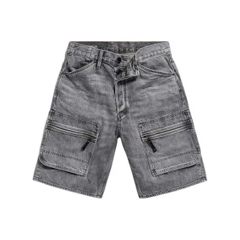 G STAR RAW Denim Shorts Men's Off White Gray