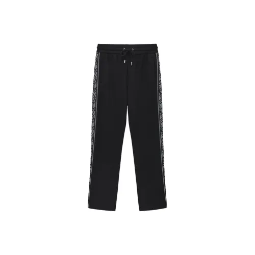 Anzheng 플레인 블랙 남성 캐주얼 팬츠