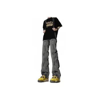 BLANC & ECLARE Jeans Unisex Black Gray