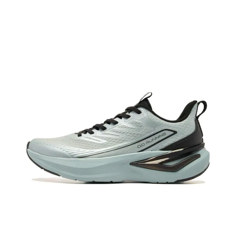 QIAODAN Breathable And Lightweight Low Top Casual Running Shoes Men's Blue Black-0