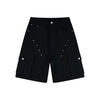 PASET Denim Shorts Unisex Black