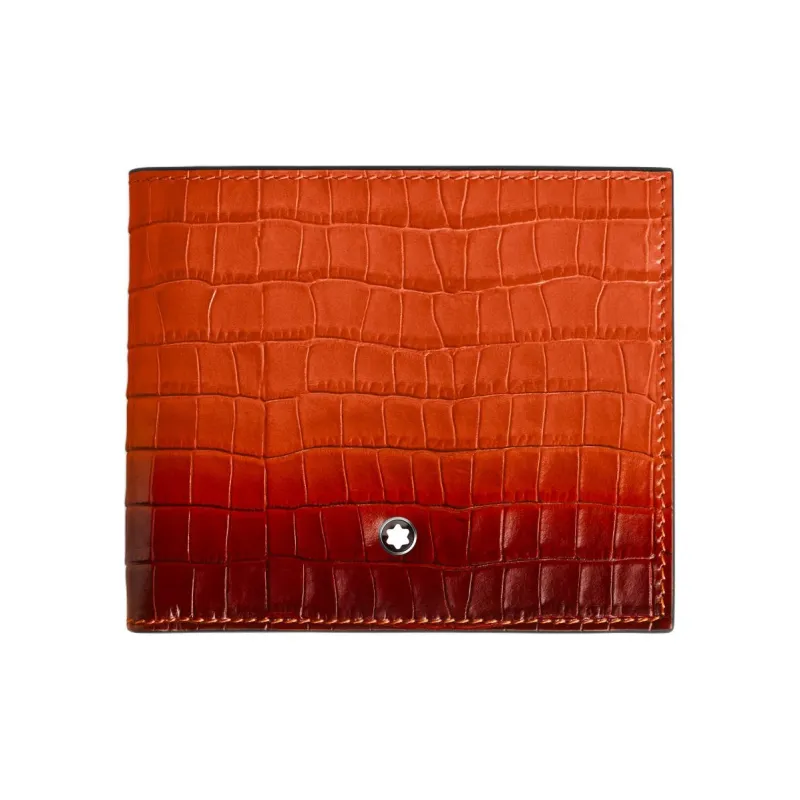 MONTBLANC Leather Wallet Unisex Ink Pepper Red-0