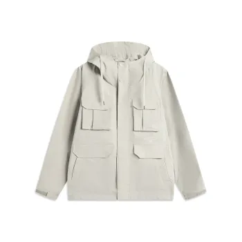 LiNing Sports Life Collection Trench Coat Men's Dust Gray Green