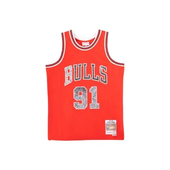 Mitchell Ness Basketball Jerseys Men Red