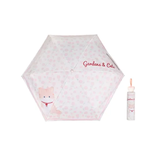 Sunny Edge Garden Kitten, Embark On A Fresh Journey, Sunny And Rainy Dual Use Five Fold Umbrella