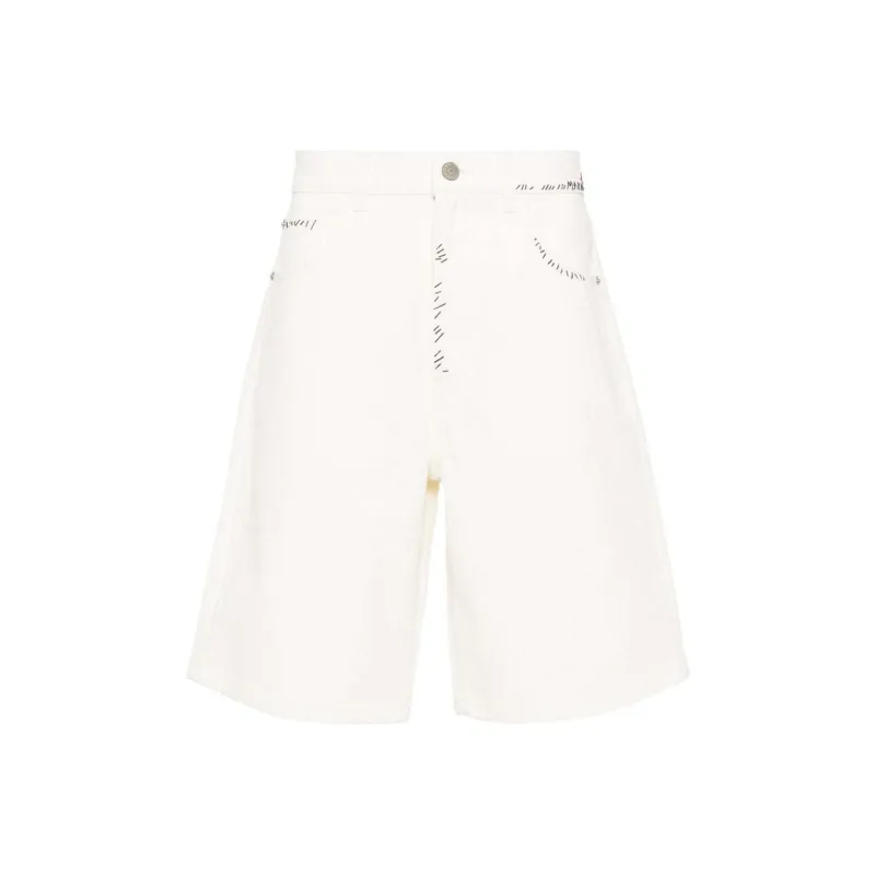 MARNI Denim Shorts Men's Ivory White-0