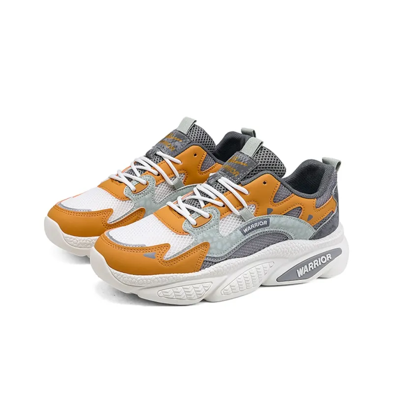 Warrior Abrasion Resistant Lightweight Height Increasing Low Top Chunky Sneakers Men's-17