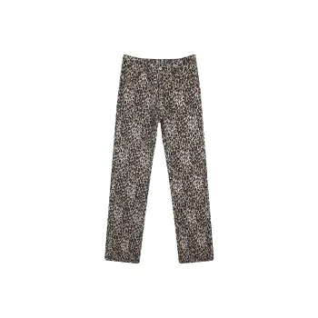 OTKSK Jeans Unisex Leopard Print