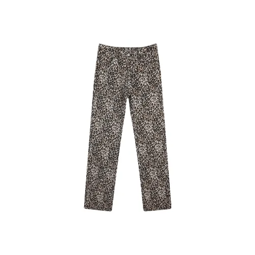 OTKSK Jeans Unisex Leopard Print