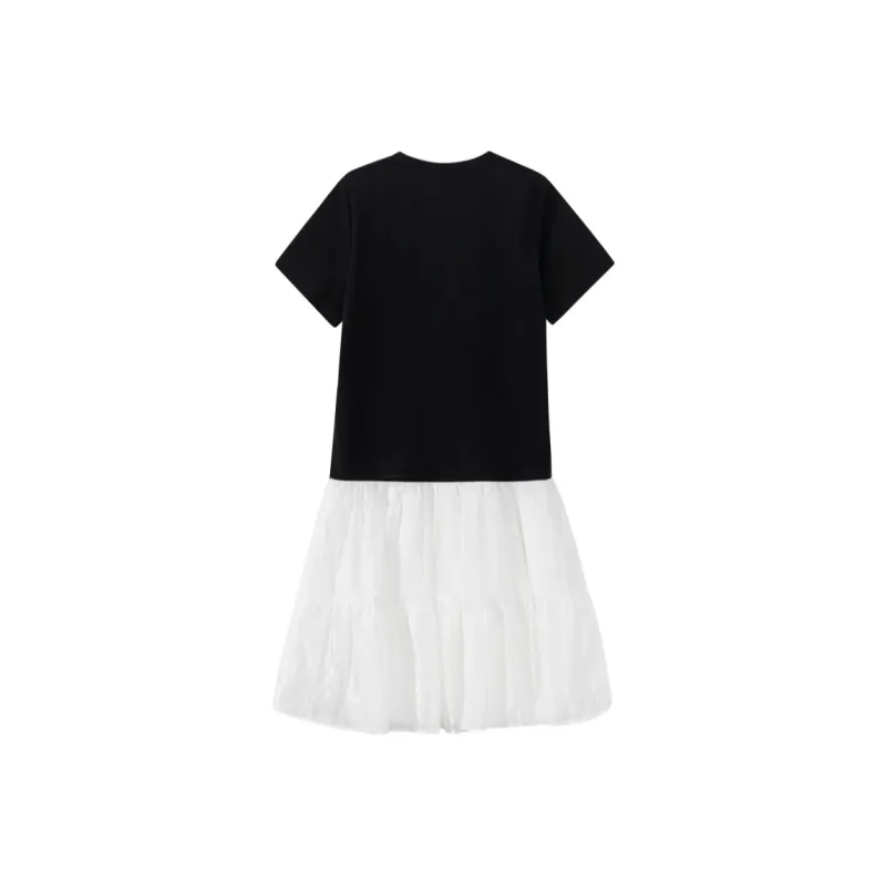 TEME Short Sleeved Dress Women's Black-1