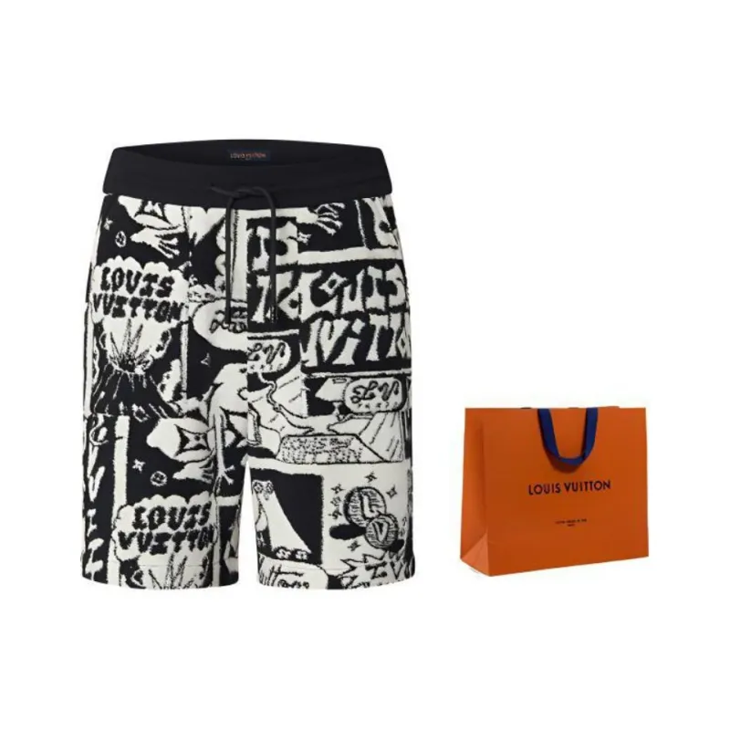 LOUIS VUITTON Casual Shorts Men's Black-6