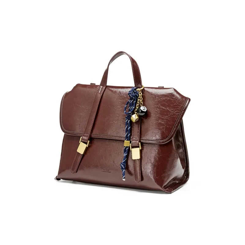 JOSINY Synthetic Leather Backpack Women's Coffee/Brick Red-8